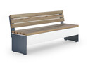 Скамейка «Яуза» со спинкой и настилом