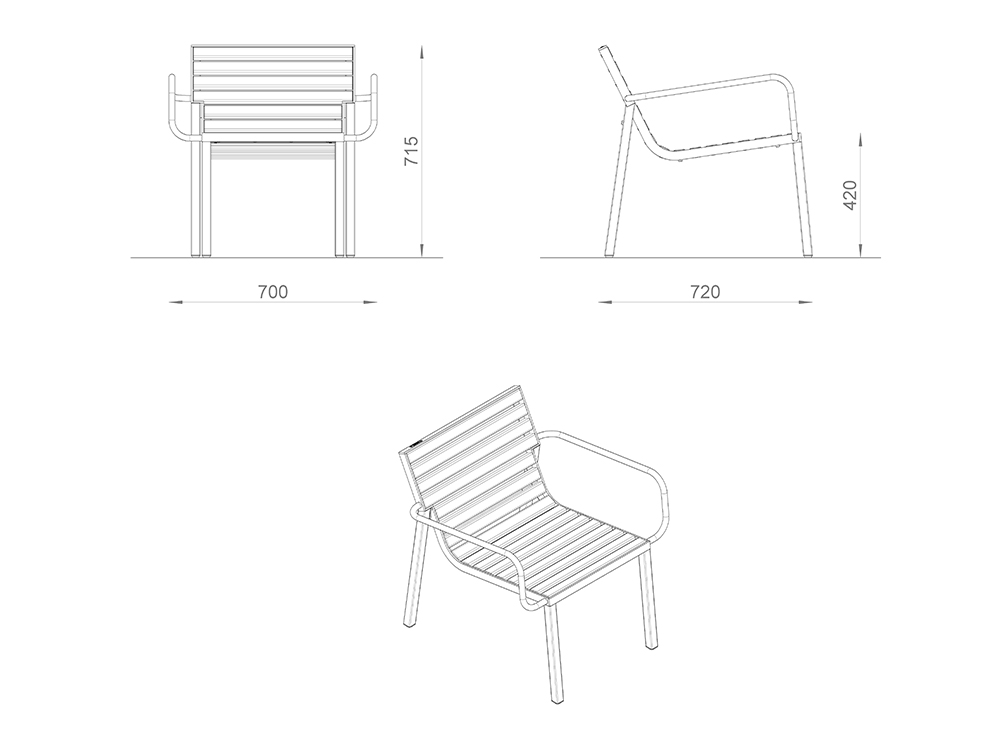 Стул «Аэлита» с подлокотниками