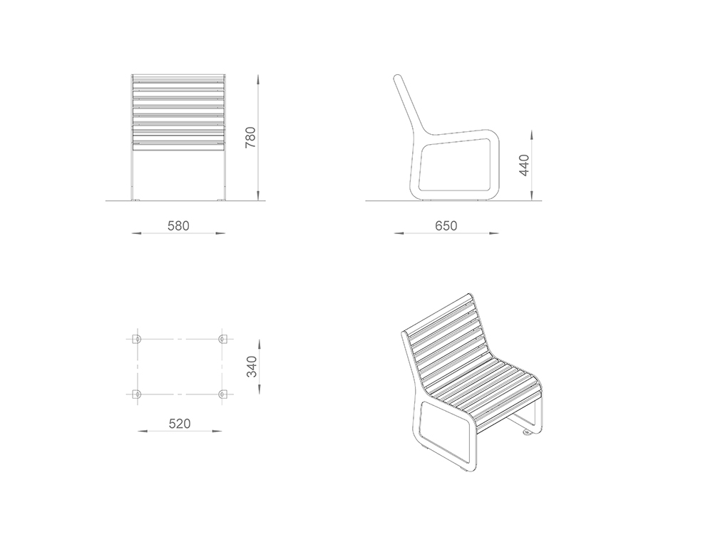 Кресло «Лотос» (металл)