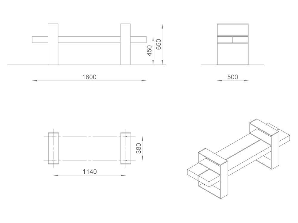 Скамейка «Ростов» с подлокотниками