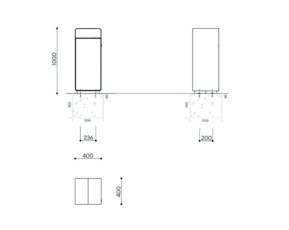 Урна «Город» металлическая с перфорацией